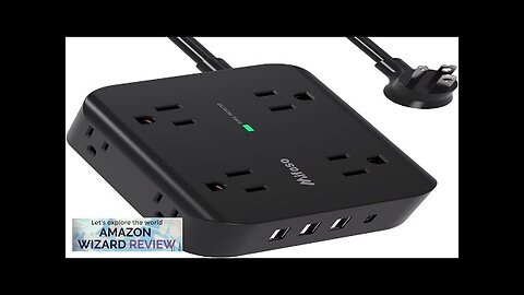 Power Strip Surge Protector Flat Plug Wall Mount 8 Wide Outlets Review