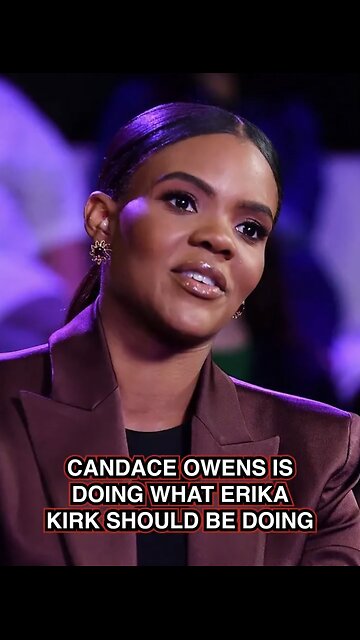 Why is it that Candace Owens seems to be the only one really investigating Charlie Kirk's death? Shouldn't Erika be doing this?