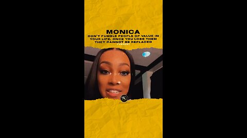 #monica Don’t fumble people of value in your life. Once you lose them they cannot be replaced