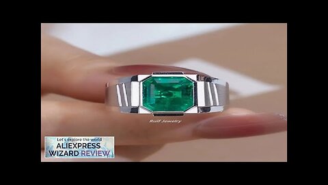 Ruif Customization 18k Gold Lab Grown Emerald Rings for Men Wedding Bands Review