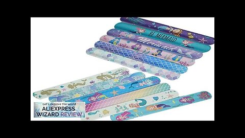 12Pcs Random Cartoon Mermaid Slap Bracelets Animals Wristband Gift Birthday Kids Favor Review