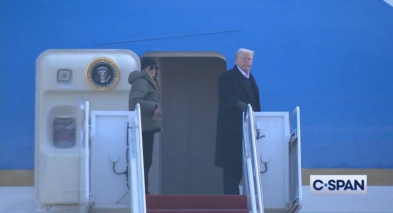 Trump's First Flight On Air Force One Since Becoming President