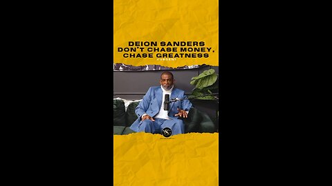 @deionsanders Don’t chase money, chase greatness