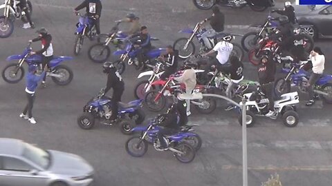 Police Chase in Los Angeles. CHP pursuit of multiple dirt bikes. 🚨