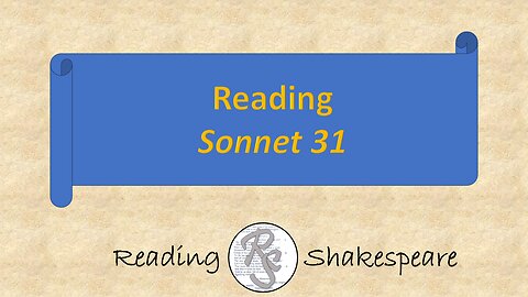 Reading Sonnet 31