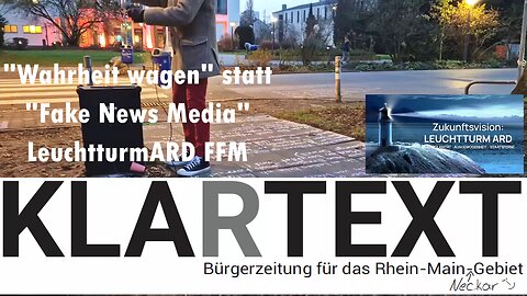 Ohne Medien keine Kriege? LeuchtturmARD-Mahnwache vor dem Hessischen Rundfunk – Frankfurt, 27.11.25