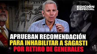 FEB 19 - Sagasti: recomiendan inhabilitarlo por retiro de generales.