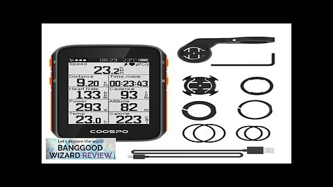 Coospo BC200 Wireless Bike Computer 2.6 inch LCD Backight Screen Bluetooth5.0 ANT+ Review