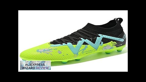 Soccer Shoes Men Kids Professional Football Boot Grass Outdoor Non-Slip Breathable Review