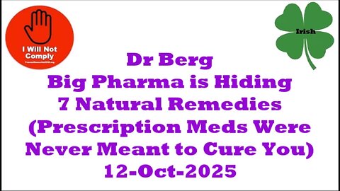 Dr Berg Big Pharma is Hiding 7 Natural Remedies (Rx Never 4 Cure) 12-Oct-2025