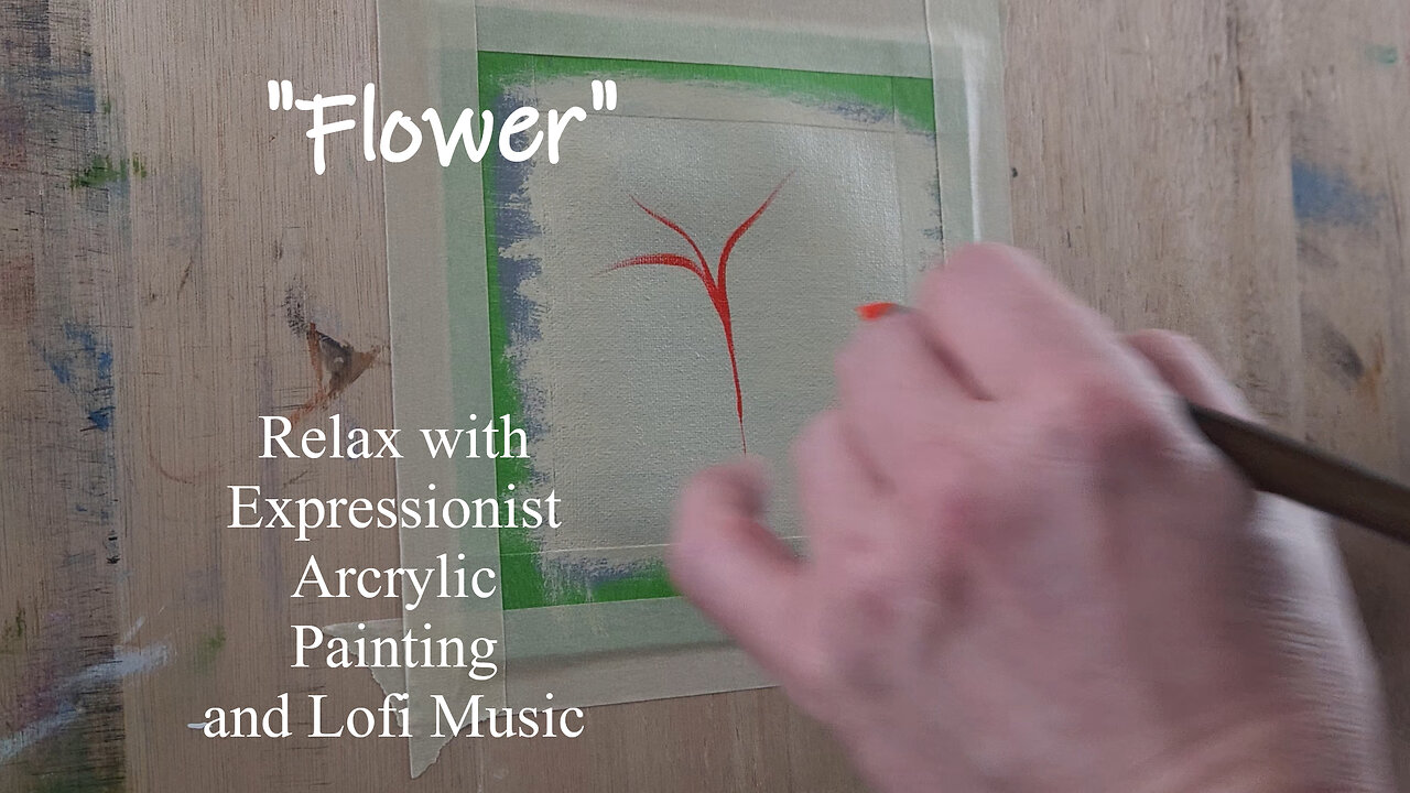 Creating 'Flower' | Relaxing Acrylic Painting with Lofi Music