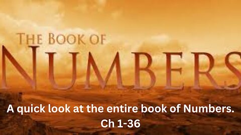 Numbers Ch 36. A review of the entire Book of Numbers.