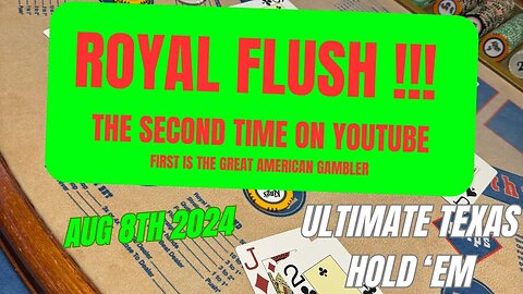 ROYAL FLUSH ! ULTIMATE TEXAS HOLD 'EM