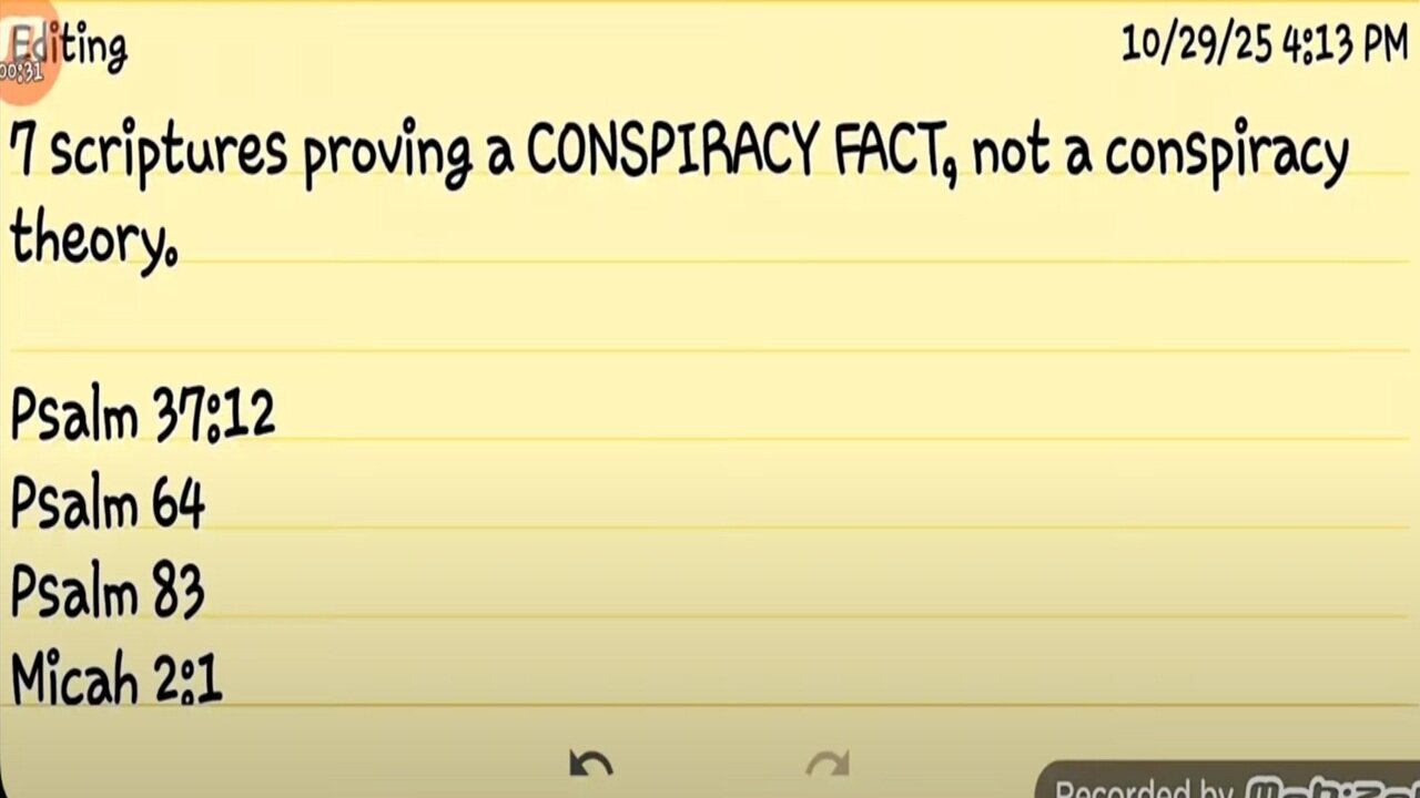7 scriptures proving a CONSPIRACY FACT, not a conspiracy theory.