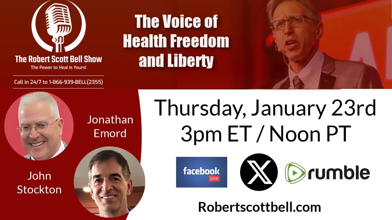 Jonathan Emord, Trump Executive Orders, Fourth Amendment Ruling, WHO Withdrawal,John Stockton, Medical Free Speech - The RSB Show 1-23-25