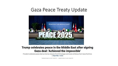 Update: Gaza Peace Treaty Finding