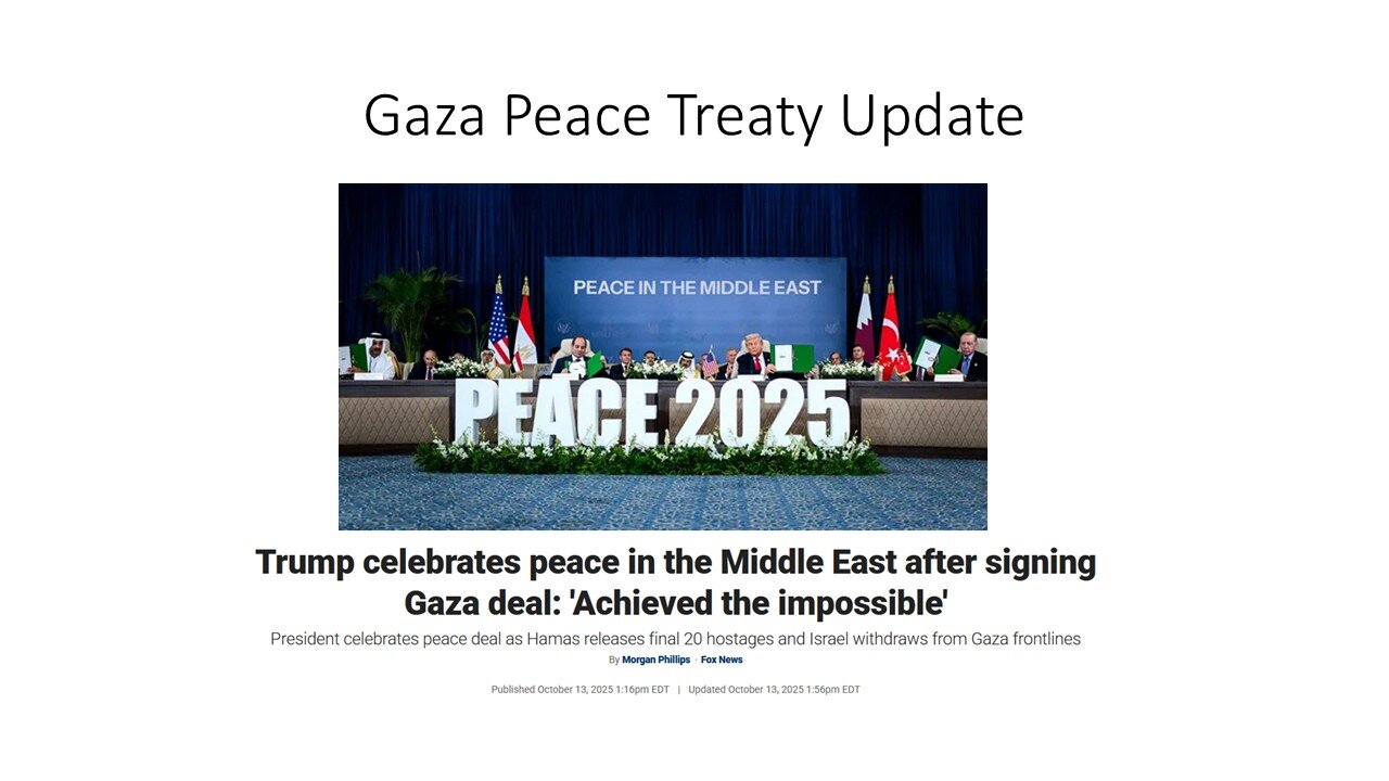 Update: Gaza Peace Treaty Finding