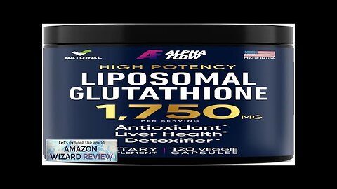 Liposomal Glutathione Supplement 1750MG Pure Glutathione Liposomal with Vitamin C + Review