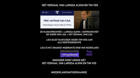 De klimaatrechter = Larissa Alwin = getrouwd met de vader van Lisa = het verhaal van Lisa