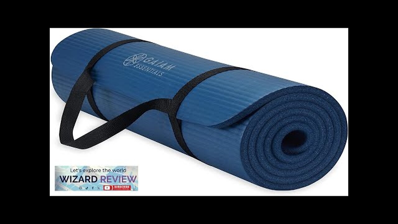 Gaiam Essentials Thick Yoga Mat Fitness & Exercise Mat with Easy-Cinch Yoga Review