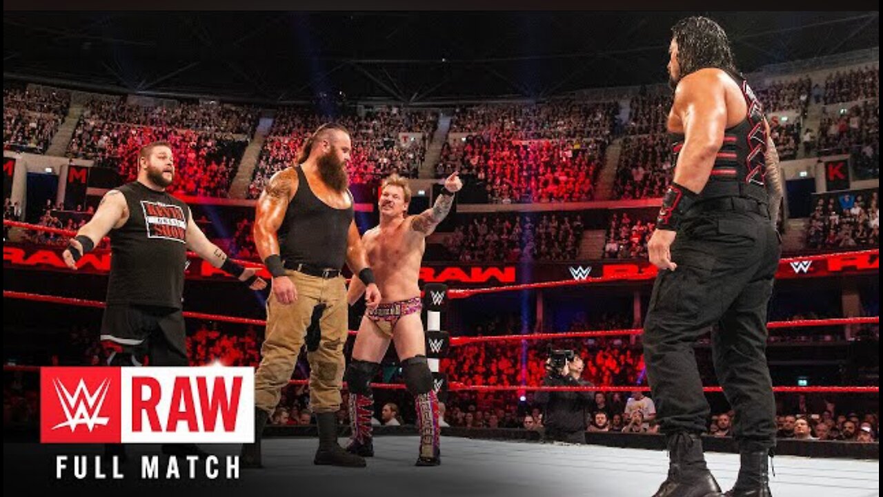 Full match: reigns vs. Owens vs. Rollins vs. Jericho vs. Strowman:
