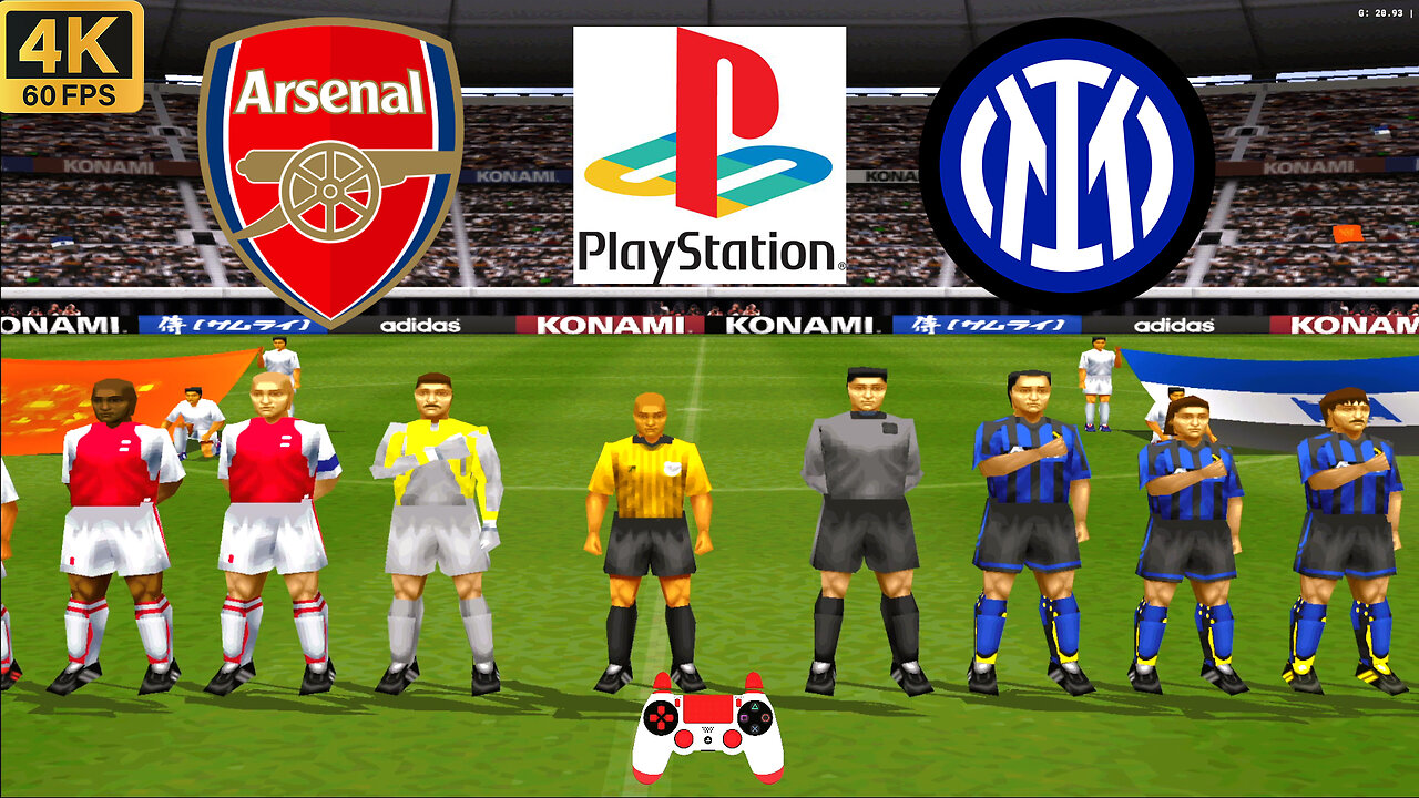 Arsenal vs Inter - Winning Eleven 2002 (ps1) - Full Game 2K60