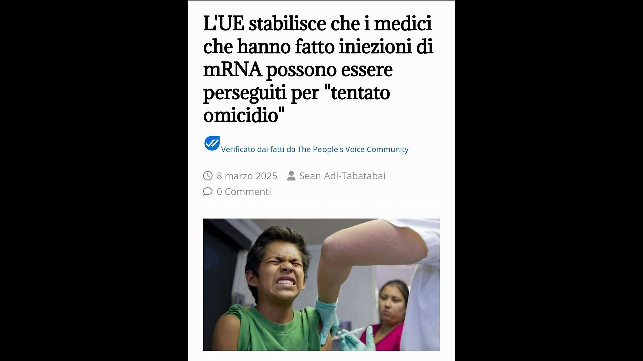 PUNTURINA ASSASSINA - DR.SSA SHERRY TENPENNY: "LA CORTE EUROPEA HA SANCITO CHE CHI HA INOCULATO LE INIEZIONI CON MRNA PUÓ ESSERE RITENUTO COLPEVOLE DI OMICIDIO" (marzo 2026)