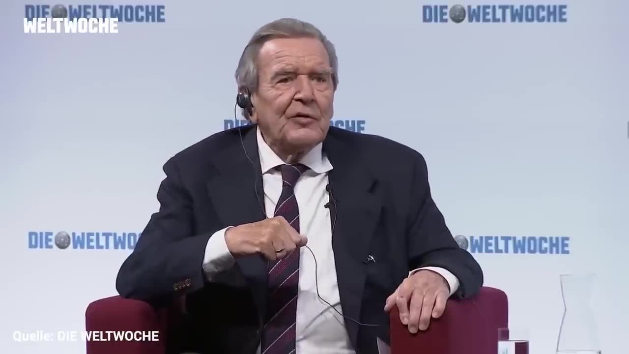 Exkanzler Gerhard Schröder. Er hat uns deutlich seine Meinung gesagt