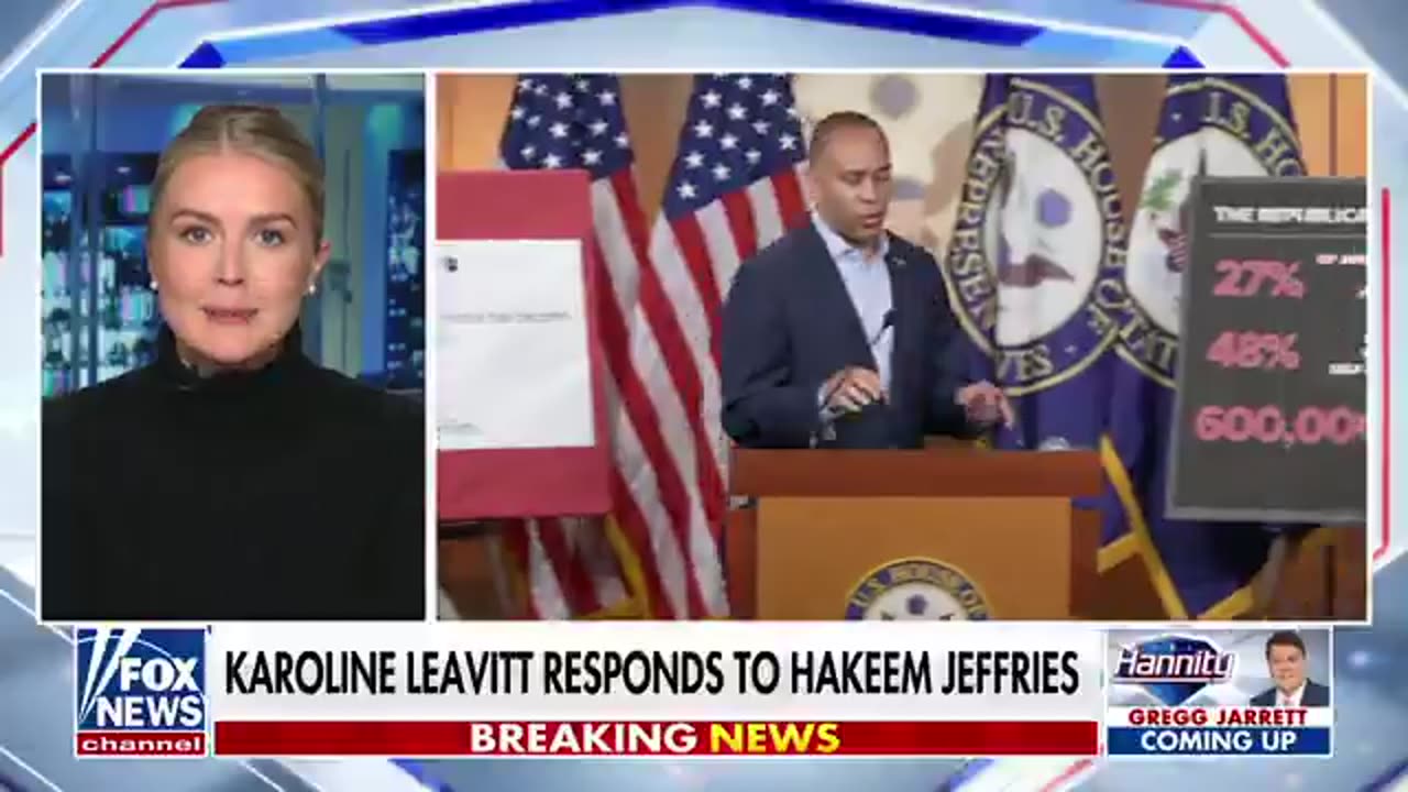 Karoline Leavitt lets loose on Hakeem Jeffries