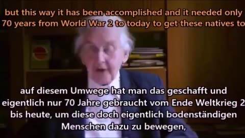 Ursula Haverbeck talks about the "Morgenthau" and the "Hooton" plans to eliminate the Germans