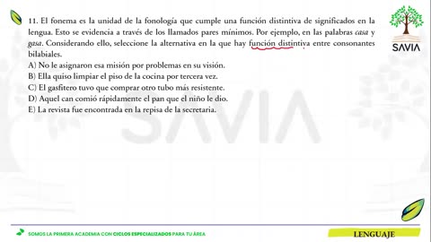 SAVIA REPASO 2025 - 2 | Semana 01 | Lenguaje