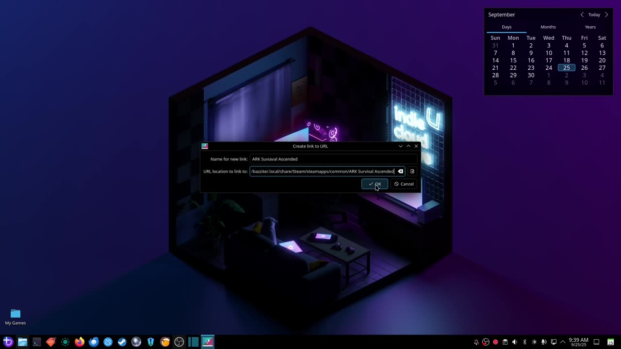 Create A Desktop Shortcut In Bazzite Linux