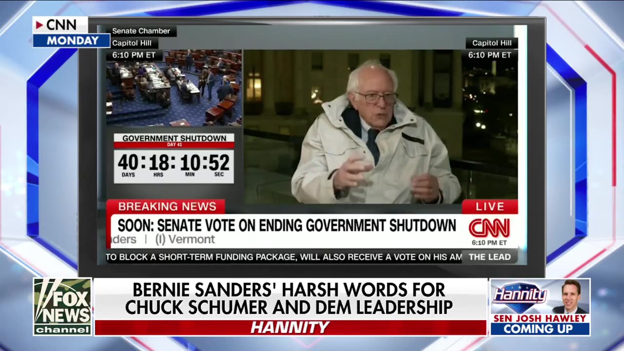 Montage: Bernie Sanders TRASHES Chuck Schumer