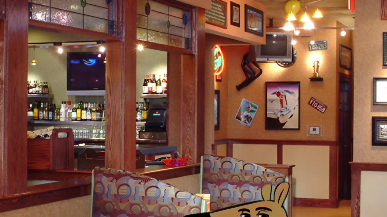 Chill guy at a restaurant