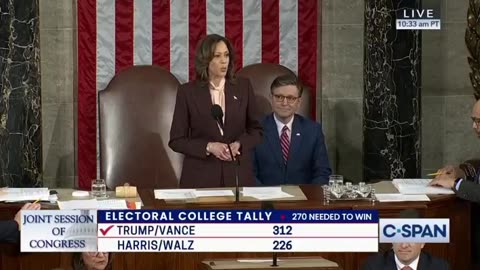 Kamala Harris declars Trump POTUS!