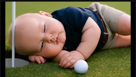 Baby Trump Takes Baby Joe Biden Golfing With Him!
