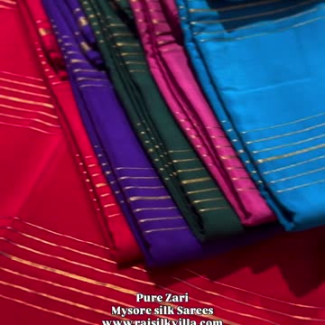 Pure Zari Mysore Silk Sarees In India