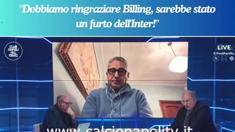 Alvino: "Dobbiamo ringraziare Billing, sarebbe stato un furto dell'Inter!"