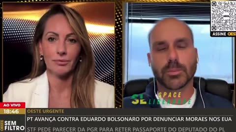 Eduardo Bolsonaro revela que até o médico de seu pai foi interrogado nos EUA pelo FBI e diz acreditar que vão apreender seu passaporte “Alexandre de Moraes não vai parar de perseguir, ele não tem outra saída, ele sempre dobrará a aposta.”