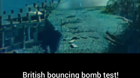 British bouncing bomb test Camera man's close call #Colourized footage 🇬🇧 💣 🎥