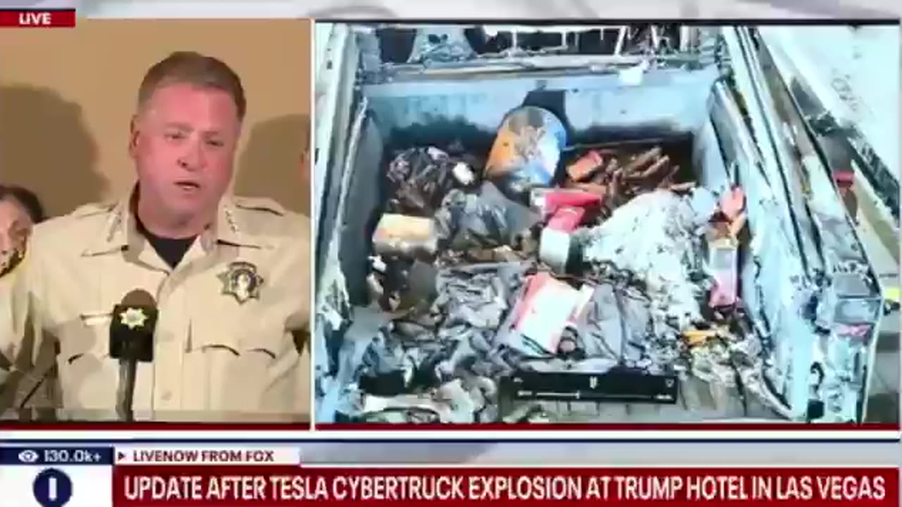 Las Vegas PD on the Tesla Cybertruck that exploded in front of Trump's hotel.