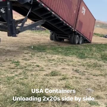 Unloading 2x20’ Shipping Containers Side by Side | USA Containers