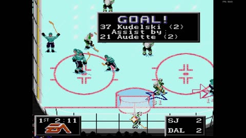 NHL '94 exi custom ROM - Len the Lengend (SJ) at Modano09 (DAL) / Feb 14, 2025 (second game)