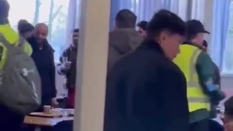 Invaders being housed at RAF Wethersfield fight amongst themselves.