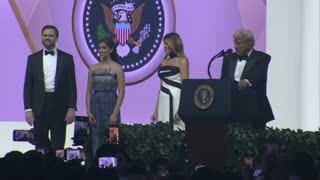 President Trump, Melania Trump take the stage at Inaugural Ball