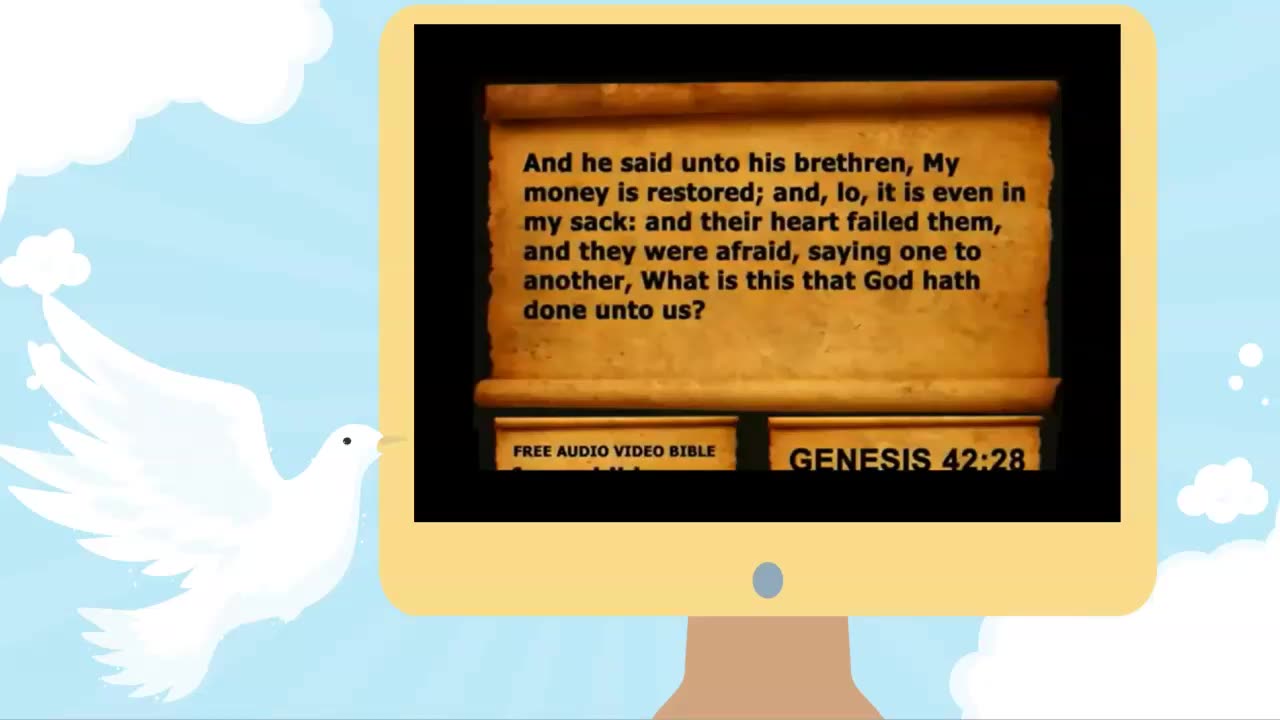 Audio Bible with KJV text Genesis Chapter 42