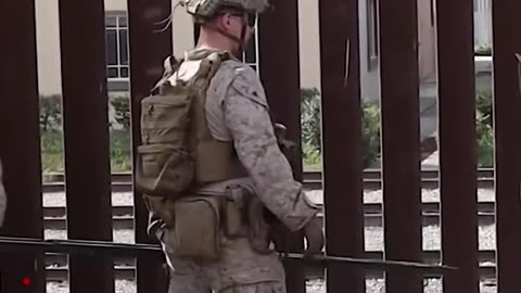 US Marines are reinforcing the border wall with Mexico