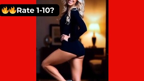 🔥 Rate Her Body in These Black Hotpants & Heels 1-10? 😍 Supermodel 4K