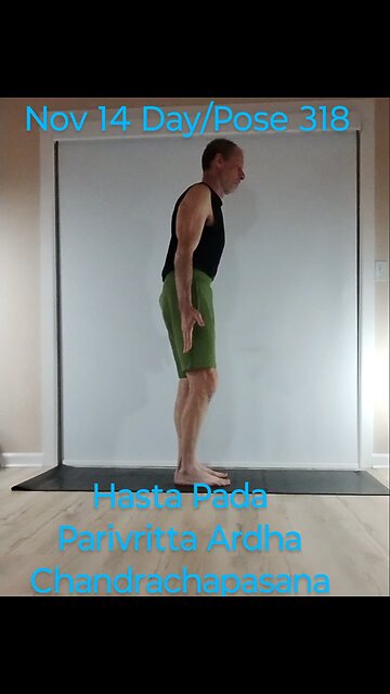 Hasta Pada Parivritta Ardha Chandrachapasana / Revolved Hand to Foot Half Moon Pose