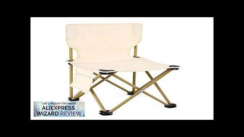 Outdoor Foldable Chair Camping Chair with Side Pocket Picnic Oxford Cloth Chairs Review